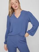 NU 20% KORTING: Vila Shirt VIRELLA V-NECK L/S TOP - NOOS