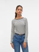 Vero Moda Shirt met lange mouwen VMCHLOE STRIPE LS 2WAY SHORT TOP GO N...