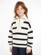 NU 20% KORTING: Tommy Hilfiger Schipperstrui STRIPE HALF ZIP SWEATER K...