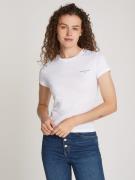 TOMMY JEANS T-shirt TJW SLIM LINEAR TEE met een logo-opschrift