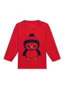 Trigema Sweatshirt TRIGEMA Langarmshirt met schattige pinguïn-print