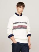 Tommy Hilfiger Trui met ronde hals GLOBAL STRIPE CHUNKY RIB C NK