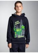 Trigema Sweatshirt TRIGEMA Hoodie met grote dino-print