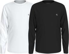 NU 20% KORTING: Calvin Klein T-shirt Chest Mono Ls T-Shirt 2-Pack