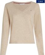 Tommy Hilfiger Curve Trui met V-hals CRV SOFT WOOL V-NK SWEATER