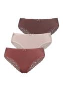 Vivance Brazilian slip van elastische katoen met florale kant (set, 3 ...