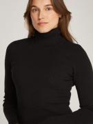 NU 20% KORTING: Calvin Klein Sweatjurk WOVEN LABEL TIGHT SWEATER DRESS