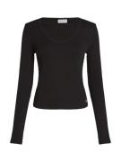 Calvin Klein Shirt met lange mouwen WOVEN LABEL RIB V-NECK LS