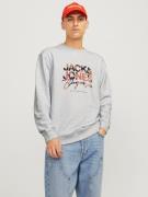 NU 20% KORTING: Jack & Jones Sweater JORARUBA AOP BRANDING SWEAT CREW ...