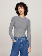 TOMMY JEANS Shirt met lange mouwen TJW SLIM STRIPE ESSENTIAL RIB LS