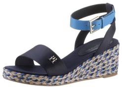 Tommy Hilfiger Sleehaksandaaltjes COLORFUL WEDGE SATIN SANDAL zomersch...