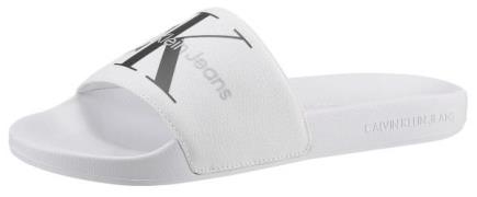 Calvin Klein Slippers zomerschoen, slippers, poolslides, met opvallend...