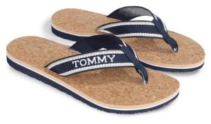 Tommy Hilfiger Teenslippers HILFIGER CORK BEACH SANDAL zomerschoen, sl...