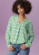 Aniston CASUAL Blouse zonder sluiting met opvallende, grafische print