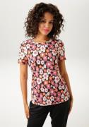 NU 20% KORTING: Aniston CASUAL T-shirt met bloemen in een bijpassende ...