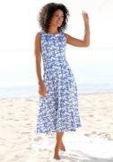 NU 20% KORTING: Beachtime Midi-jurk met bloemenprint, van jersey, a-li...