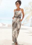 NU 20% KORTING: Lascana Maxi-jurk met alloverprint en zakken, bandeau-...