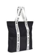 Venice Beach Shopper met mesh-inzet, handtas, strandtas vegan