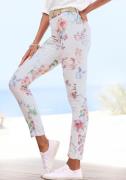 Lascana 7/8-jegging met bloemenprint, skinny jeans van elastische kato...