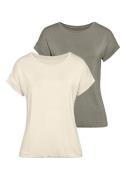 Vivance T-shirt met elastische zoomafwerking van viscose-elastan-kwali...