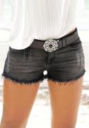 NU 20% KORTING: Buffalo Jeanshotpants met franjes aan de zoom, shorts ...