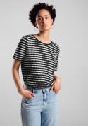 NU 20% KORTING: STREET ONE T-shirt met gebreide look