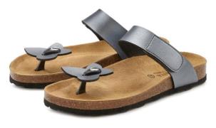 Lascana Slippers Mule, sandaal, open schoen, kurkvoetbed, 2 afneembare...