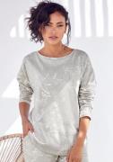 NU 20% KORTING: Lascana Sweatshirt met bloemen alloverprint, loungewea...