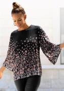 NU 20% KORTING: Lascana Gedessineerde blouse met bloemenprint en tromp...