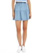 NU 20% KORTING: TOMMY Jeans rok TJW TIERED CHAMBRAY MINI SKIRT Webrok ...