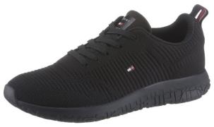 Tommy Hilfiger Sneakers CORPORATE KNIT RIB RUNNER met zijlogo-vlag, vr...