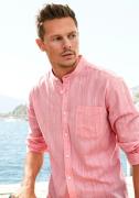 H.I.S Overhemd met lange mouwen Regular fit, staande kraag shirt met b...