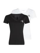 NU 20% KORTING: Calvin Klein Shirt met ronde hals 2-PACK MONOLOGO SLIM...