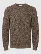 SELECTED HOMME Trui met ronde hals SLHVINCE LS KNIT BUBBLE CREW NECK N...