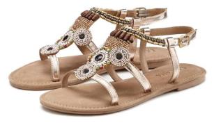 NU 20% KORTING: Lascana Sandalen Sandalette, zomerschoen van leer met ...