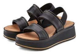 NU 20% KORTING: Lascana Plateausandalen Sandalette van leer met modieu...