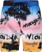 Wrangler Zwemshort Sundial All-over logo-opschrift