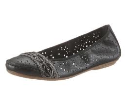 NU 20% KORTING: Rieker Ballerina's Slipper, platte schoenen met rondom...