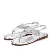 NU 20% KORTING: Lascana Teenslippers Sandaal, pantoletten in metallic-...