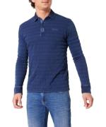 Pioneer Authentic Jeans Poloshirt met lange mouwen met gestreept patro...