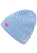 Zwillingsherz Beanie met hart applicatie (set)