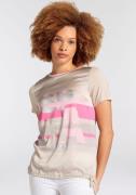 NU 20% KORTING: Boysen's Shirt met grafische frontprint in materiaalco...