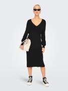 NU 20% KORTING: Only Gebreide jurk ONLKATIA LS V-NECK DRESS NCA KNT