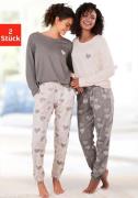 NU 20% KORTING: Vivance Dreams Pyjama met hartprint (Set van 2)