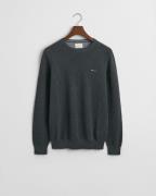 Gant Trui met ronde hals COTTON PIQUE C-NECK met logoborduursel op bor...