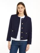 NU 20% KORTING: Tommy Hilfiger Korte blazer TWEED CO MIX CREW NECK JAC...