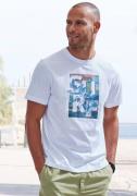 John Devin T-shirt Ronde hals shirt met surf-print van 100% katoen