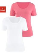 NU 20% KORTING: Vivance T-shirt Elastische katoenkwaliteit (Set van 2)