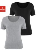 NU 20% KORTING: Vivance T-shirt Elastische katoenkwaliteit (Set van 2)