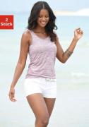 NU 20% KORTING: Beachtime Tanktop Met structuureffect in een gemakkeli...